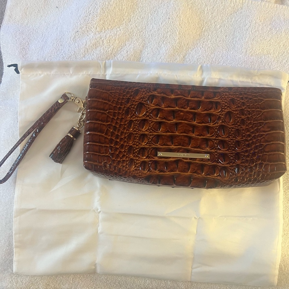 Brahmin Kayla Pecan Melbourne Wristlet Clutch
